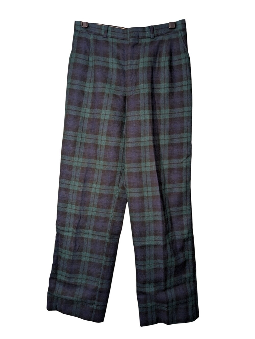 Vtg L.L. Bean Signature Plaid wool tailored dress pants trousers size 10